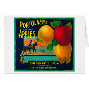 Cartão Etiqueta da caixa de Portola Apple