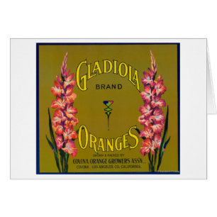 Cartão Etiqueta da caixa do citrino da marca de Gladiola