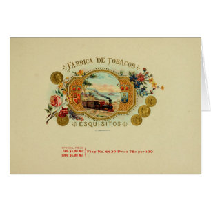 Cartão Etiqueta de Caixa de Cigarro Vintage