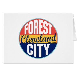 Cartão Etiqueta do vintage de Cleveland