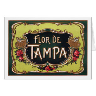 Cartão Etiqueta Flor de Tampa Cigar
