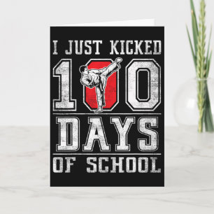 Cartão Eu Acabei de Dar 100 Dias de Escola Karate Feliz 1