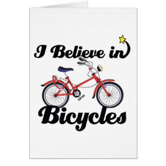 Cartão eu acredito em bicicletas