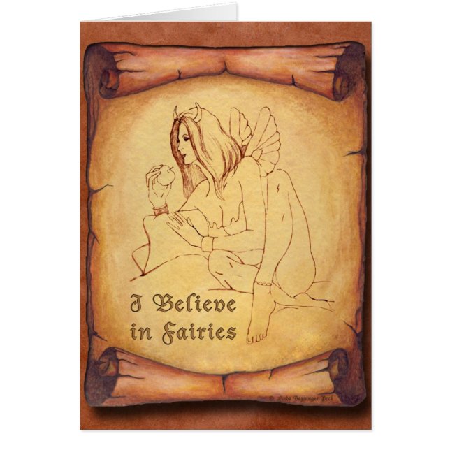Cartão Eu acredito em fadas (Frente)