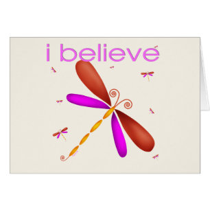Cartão Eu acredito nas libélulas