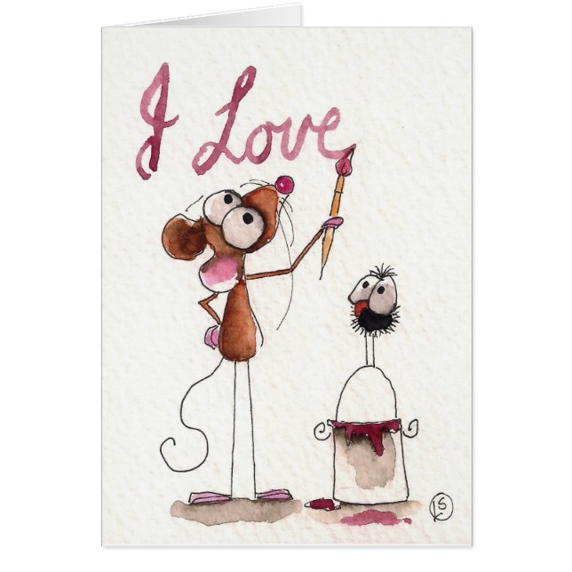 Cartão Eu adoro... (Frente)