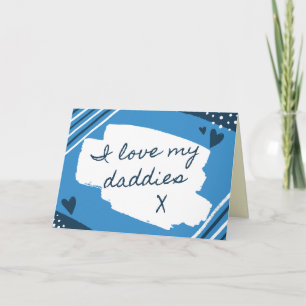 Cartão Eu adoro a minha placa de Dia de os pais de pais