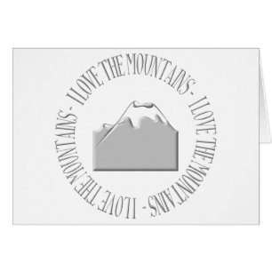 Cartão Eu adoro as montanhas