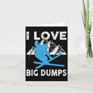 Cartão Eu Adoro Big Dumps Engraçados Esportes De Inverno