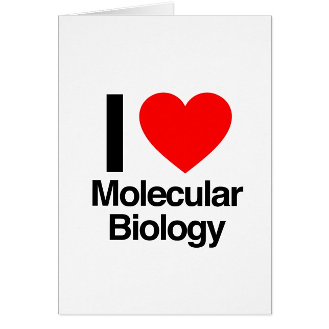 Cartão eu adoro biologia molecular (Frente)