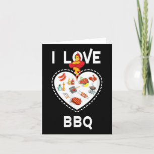 Cartão Eu Adoro Churrasco Engraçado Para Amantes De Churr