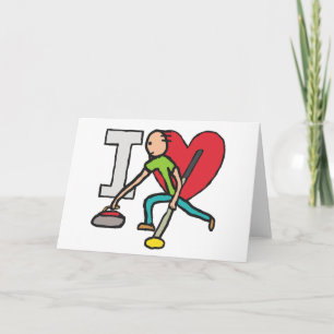 Cartão Eu Adoro Curling