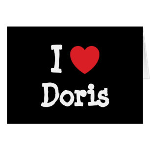 Cartão Eu adoro Doris Heart-Shirt