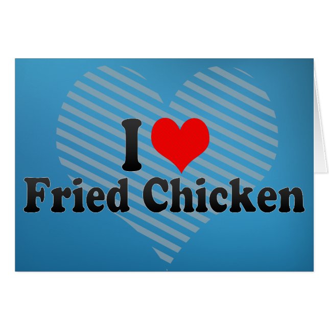 Cartão Eu Adoro Frango Frito (Frente Horizontal)