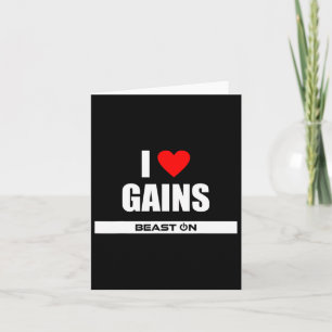 Cartão Eu Adoro Ganhos De Criança De Bacalhau Gainz Malha