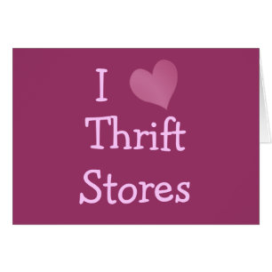 Cartão Eu Adoro Lojas De Thrift