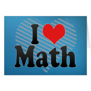 Cartão Eu Adoro Matemática