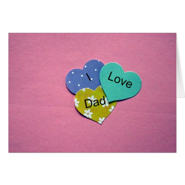 Cartão Eu adoro Pai! (Frente Horizontal)
