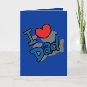Cartão Eu adoro Pai.