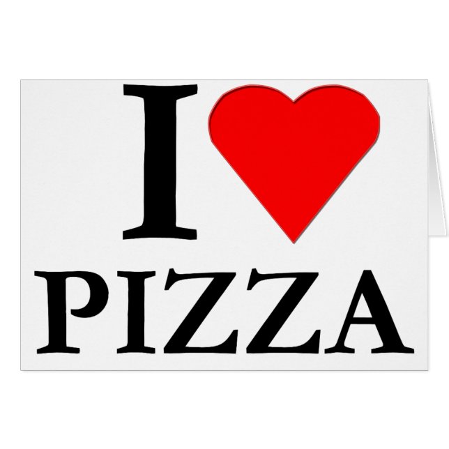 Cartão Eu Adoro Pizza (Frente Horizontal)