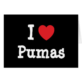 Cartão Eu adoro Pumas personalizadas personalizadas do co