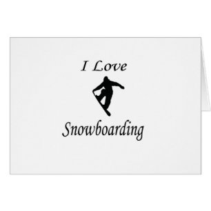 Cartão Eu Adoro Snowboard