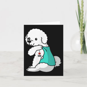 Cartão Eu Adoro Tatuagem Pai Bichon Frise Padre Dog