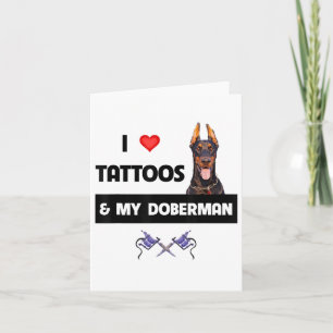 Cartão Eu Adoro Tatuagens E Minha Tatuagem De Cachorro Do