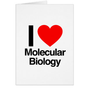 Cartão eu amo a biologia molecular