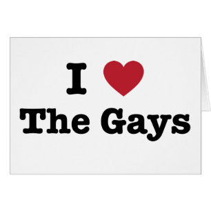 Cartão Eu amo a camisa dos gay