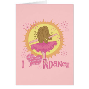 Cartão Eu amo a dança