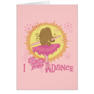 Cartão Eu amo a dança