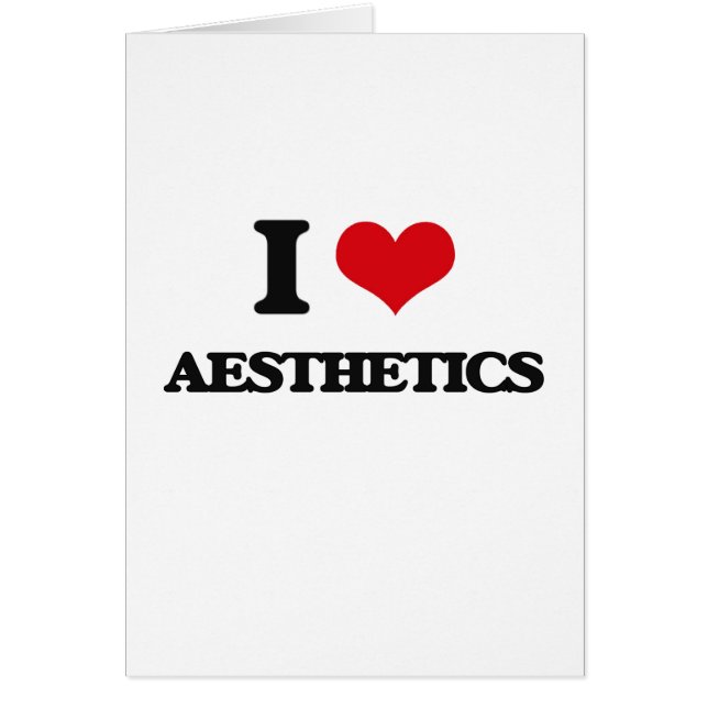 Cartão Eu amo a estética (Frente)