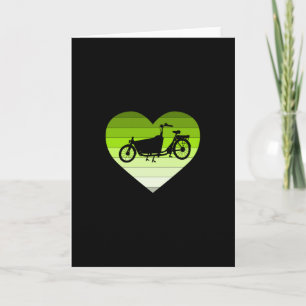 Cartão Eu Amo A Minha Bicicleta De Carga - Coração Retroa
