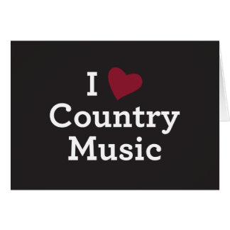 Cartão Eu amo a música country