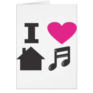 Cartão Eu amo a música da casa