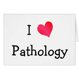 Cartão Eu amo a patologia