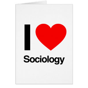 Cartão eu amo a Sociologia
