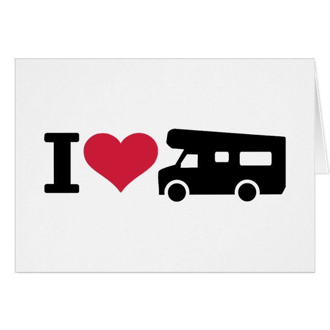 Cartão Eu amo acampar - campista (Frente Horizontal)