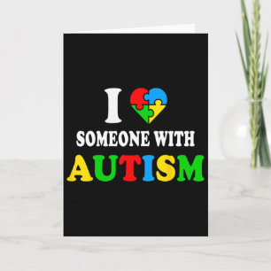Cartão Eu Amo Alguém Com Autismo Eu Amo Autismo Neurodive