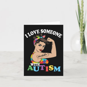 Cartão Eu Amo Alguém Com Autismo Mãe Autismo Inseparável