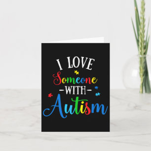 Cartão Eu Amo Alguém Com Autismo Sensibilização Homens Mu