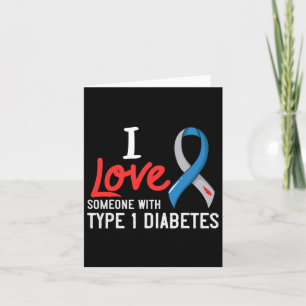 Cartão Eu Amo Alguém Com Diabetes Tipo 1 Dando Diabetes