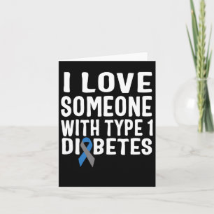 Cartão Eu Amo Alguém Com Sensibilização Para Diabetes Tip
