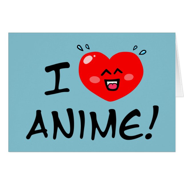 Cartão Eu Amo Anime (Frente Horizontal)