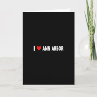 Cartão Eu Amo Ann Arbor Michigan Coração Viagem Férias
