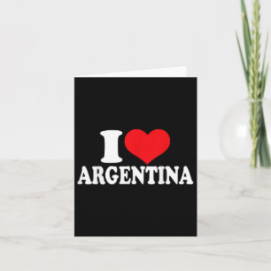 Cartão Eu Amo Argentina _ Coração Orgulho da Argentina