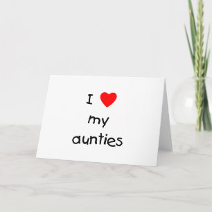 Cartão Eu Amo As Minhas Tias