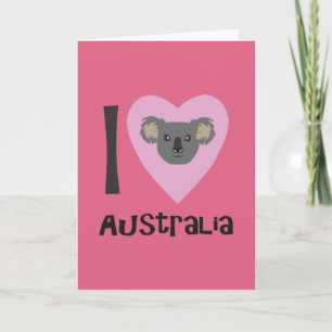 Cartão Eu Amo Austrália