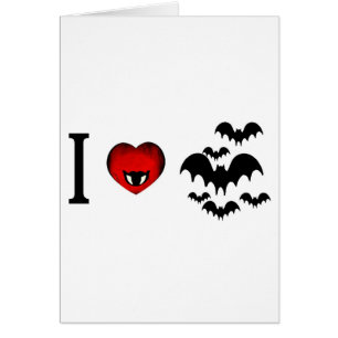 Cartão Eu amo bastões de vampiro